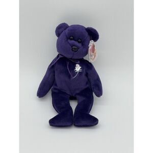 RARE 1st EDITION Ty Beanie Baby PRINCESS Diana Bear 1997 Perfect